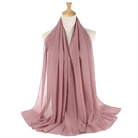 Plain Bubble Chiffon Hijab Shawl Scarf Women 2019 Solid Color Long Shawls and Wraps Muslim Hijabs Scarves Ladies Foulard Femme
